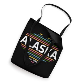 Simple Retro Alaska Heart Design Colorful Vintage Alaska Tee Tote Bag