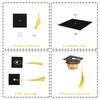 POUYRBA Graduation Cap Chocolate Decorations, 50pcs Black and Dark Blue