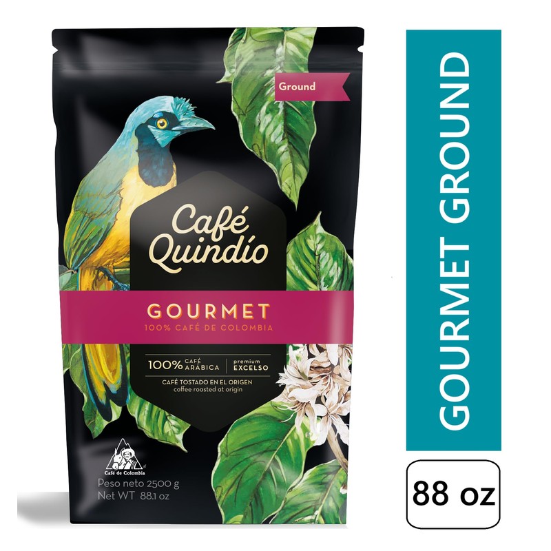 Cafe Quindio Gourmet - Medium Roast 100% Colombian Excelso Ground