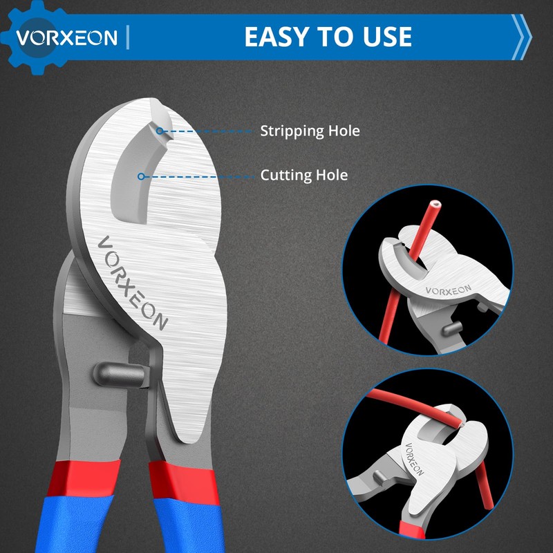 VORXEON 10 Inches Cable Cutter, Heavy Duty Large High Leverage