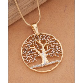The Difference World Coin Jewelry Tree of Life Pendant & Necklace