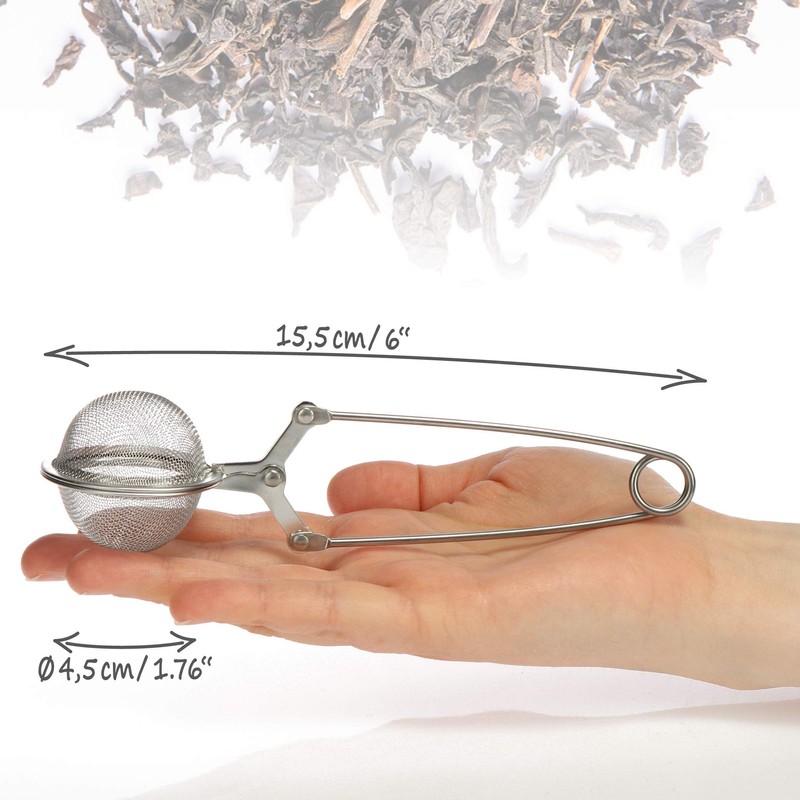 COM-FOUR® Tea Tongs in Various Sizes Stainless Steel Tea Infuser