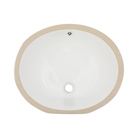 Undermount Bathroom Sink Oval - Fulorni 19"x16" Bathroom Vessel Sink Oval White Porcelain Ceramic Under Counter Vanity Lavatory Bath Sink Basin with Overflow
