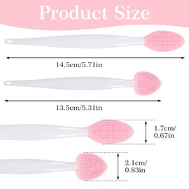 4PCS Cat Chin Brush Set Cat Acne Chin Treatment, Black Seed Exfoliating Brush, Dual Sided Soft Silicone Cat Grooming Scrubber Brush Cleaner for Cats Chin Acne and Blackhead Exfoliation