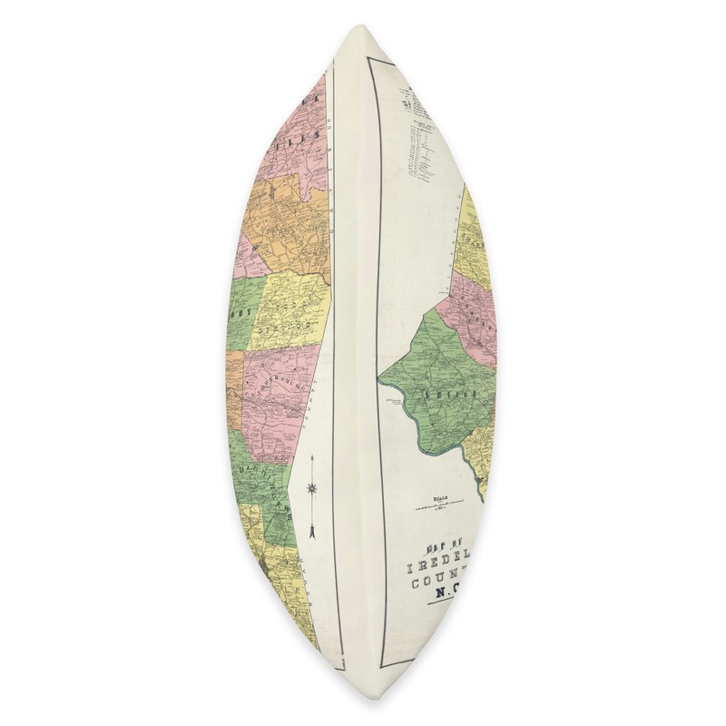 Vintage Iredell County NC Map (1917) Throw Pillow