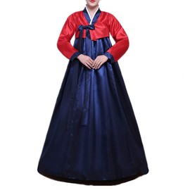 [Manufacturer] Korean Folk Costume, Korean Bok Cosplay, Cosplay Costumes (L, Red + Blue)