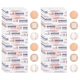 “200Pcs Vendaje Redondo Autoadhesivo, Vendaje Autoadhesivo de Tela Flexible para el Cuidado de Pequeñas Heridas y