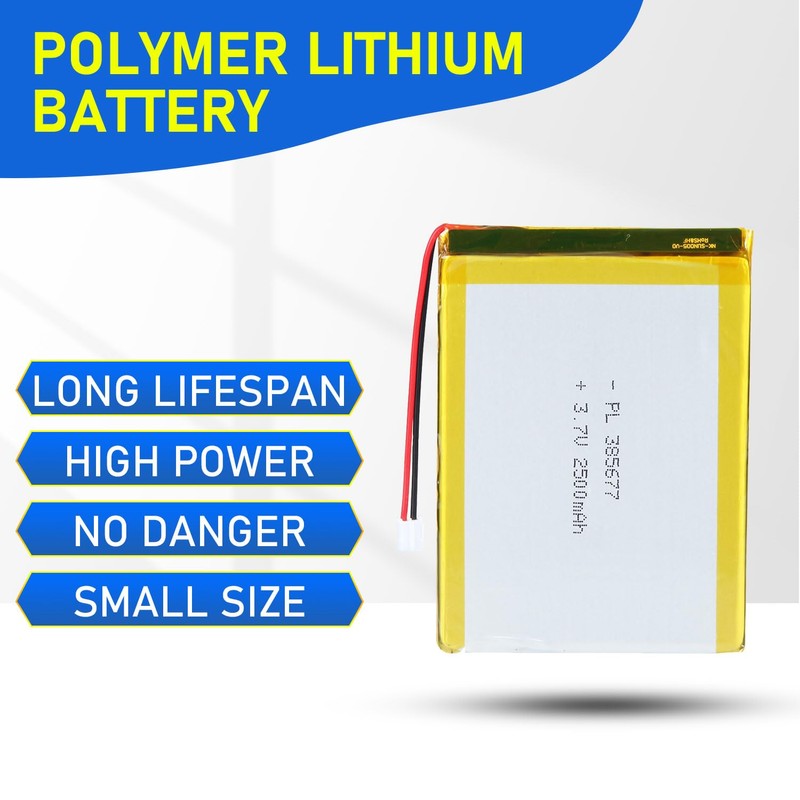 Qimoo 385677 3.7V Lipo Battery 2500mAh 3856777 Rechargeable Lithium Polymer