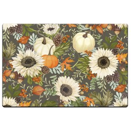 CounterArt Farmhouse Fall 30” x 20” Decorative Vinyl Comfort Floor Mat Manufactured in The USA, Waterproof, Reduces Muscle Fatigue, Easy to Clean