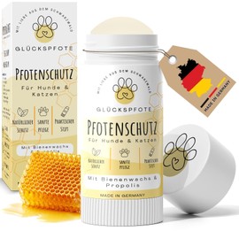 GLÜCKSPFOTE Paw Balm Stick for Dog Cat Natural Against Dry Cracked Paws | Paw Care with Beeswax Ideal as Paw Protection for Summer Winter for Dogs Cats