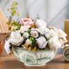 Green and White Chinoiserie Pasta Bowl 10 X 10 X