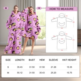 SPSHODOW Oversized Blanket Hoodie for Women and Men, Sherpa Fleece Thick Warm Hoodie with Giant Pocket, Super Cozy Wearable Blanket Hoodie for Teens, D-passion Fruit
