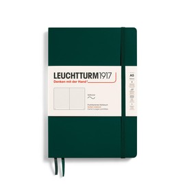 Leuchtturm1917 Notebook Medium (A5), Soft Cover, 123 Numbered Pages, Forest Green, Dotted, 367269