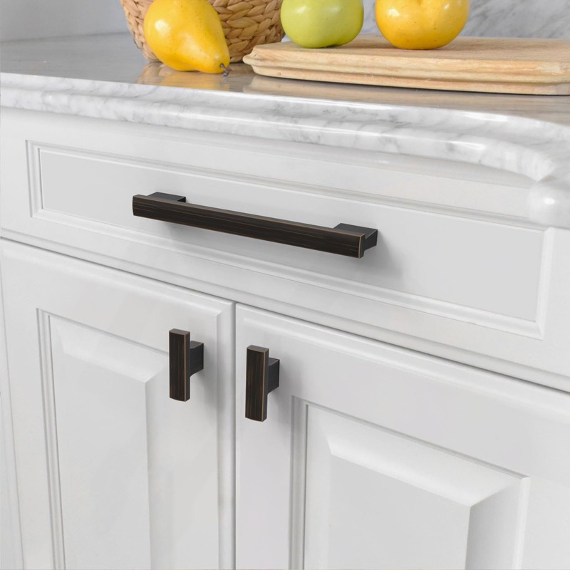 Amerdeco 10 Pack Oil Rubbed Bronze Cabinet Pulls 5 Inch(128MM)