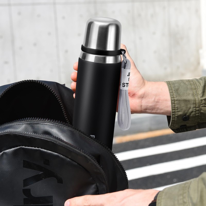 Insulated Stainless Steel Bottle 700ml/23.6oz with Cup Vacuum Thermo Bottle