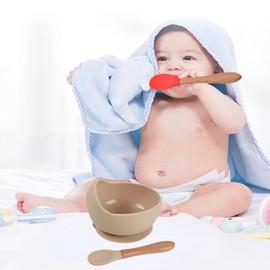 Itisyou Baby Food Tableware Suction Cup Baby Tableware Baby Bowl Infant Bowl Anti-Slip Spill Proof Flip Easy Scooping Tableware for Kids