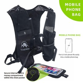 Running Vest for Women Men, Running Backpack Lightweight Hydration Pack With Touch Screen Phone Bag for Hiking Trail Running Cycling Race Marathon Essentials