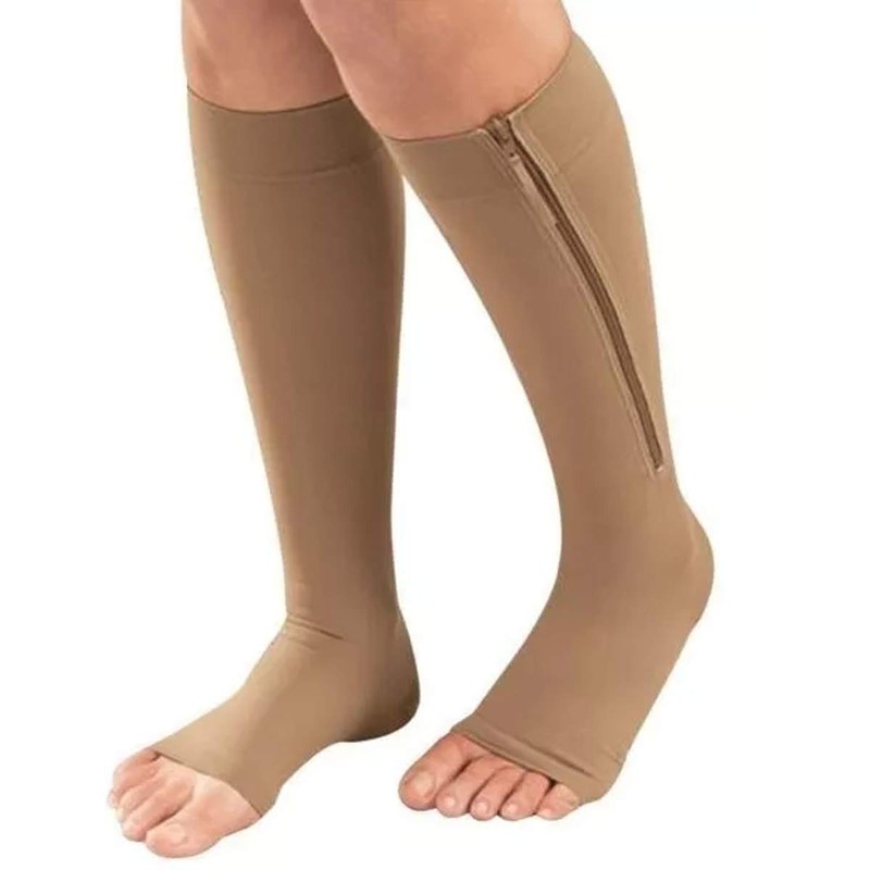 Calcetas Compresión Medias Calcetines De Cierre Como Zip Sox (XXL