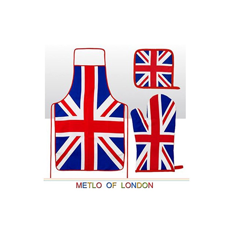 Union Jack Apron, Oven Mitt and Pot Holder