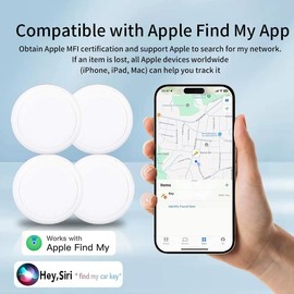 GPS Tracker, Mini Pet Tracker for Pets, Cars, and Valuables, Works with Apple Find My, Real-Time Location Alerts, Lightweight GPS Dog Tag