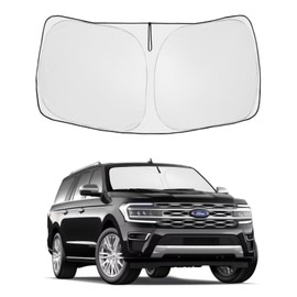 Proadsy 2024 Upgrade Front Windshield Sun Shade Foldable Sunshade Protector Custom Fit 2018-2024 Ford Expedition Accessories