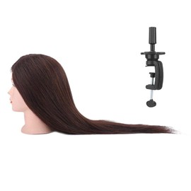 Styling Manikin Head, 20 Pulgadas, peluquería, cosmetología, maniquí, maniquí, Cabeza de Entrenamiento, Cabello, y, Pinza Libre, Titular, para, peluquería