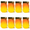 Mason Jar Solar Lights Lanterns, 8-Pack Amber Flame Flicker Lights