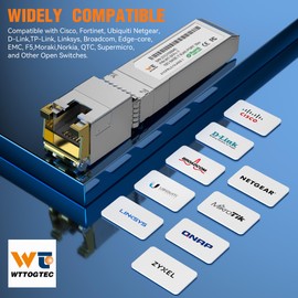 1.25/2.5/5/10G-T SFP+ to RJ-45 Transceiver (2 Pack), 10G Copper SFP+ CAT6a Module, Auto-Negotiation, Up to 30m, for Cisco SFP-10G-T-S, Ubiquiti UniFi UF-RJ45-10G, Meraki, TP-Link, Mikrotik, Netgear