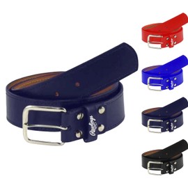 Rawlings | PRO LEATHER Baseball Belt | Large (36"-38") | Navy