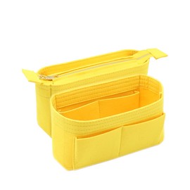 LEXSION Organizer,Bag Organizer,Insert purse organizer with 2 packs in one set fit NeoNoe Noé Series perfectly Yellow