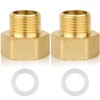 1/2" Female to 3/8" Male BSP Thread Brass Hex Reducing