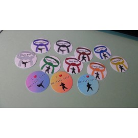 Photo Paper Pre Cut One Inch KARATE MARTIAL ARTS BELTS Images!  Free Shipping in US - 25 images