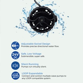 Current USA eFlux Accessory Wave Pump | Ultra Quiet, Compact Size, Compatiable with Loop | for Marine & Freshwater Aquariums