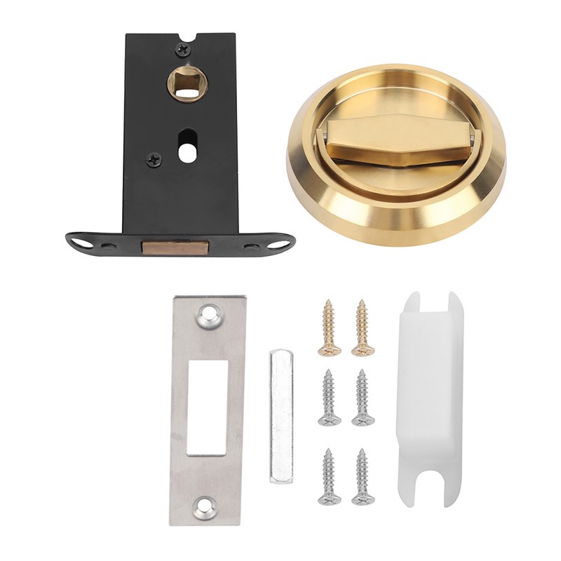 Stainless Steel Door Lock with Handle Pull Ring for Cabinet