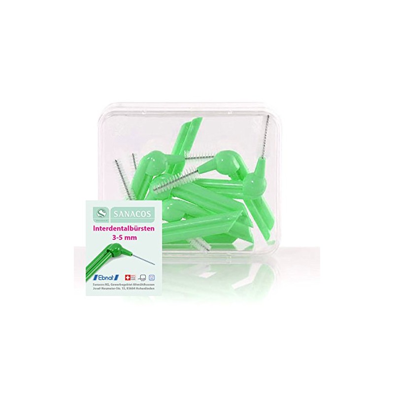 Sanacos Interdental Brushes, 3-5 mm (0.75 mm), Pack of 60