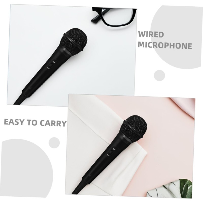 Levemolo 2pcs Handheld Wired Microphone Dynamic Vocal Mic for Singing