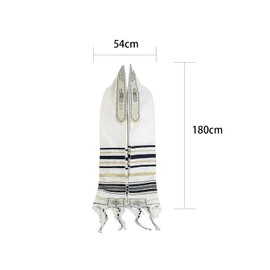 Tallit Prayer Scarf Messianic Christian Tallit Messianic Tallits Prayer Scarf Prayer Coat Jerusalem Tallit Scarf Jewish Christian Tallit Prayer Scarf Gifts for Men and Women, black