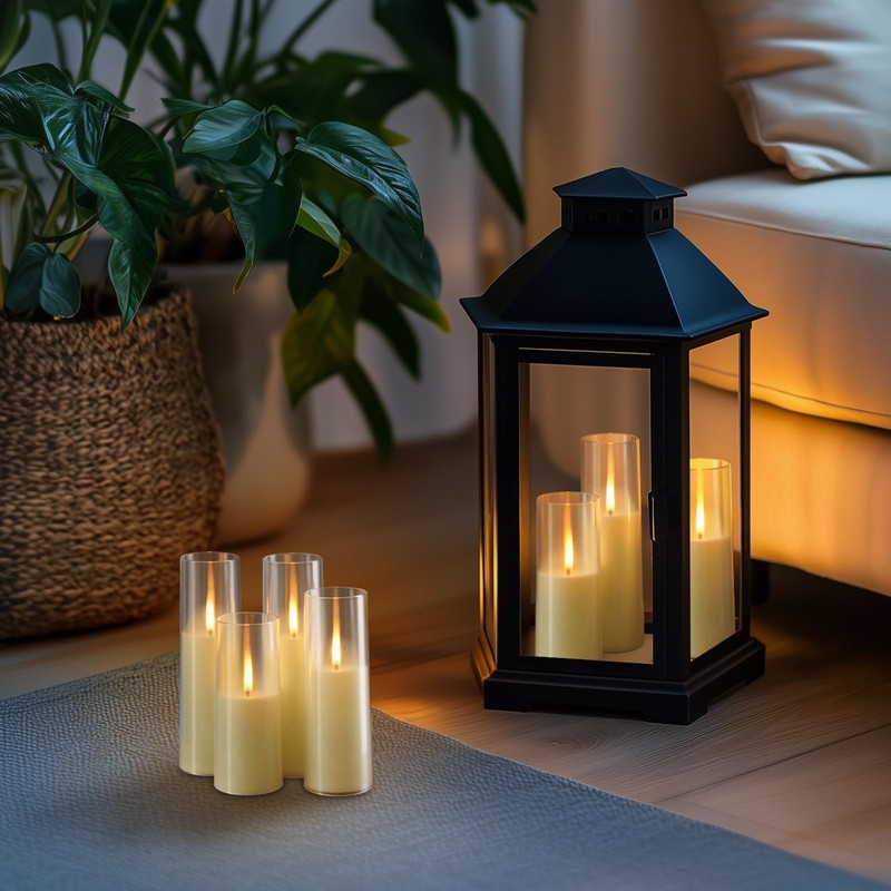 Homemory Ivory Flameless LED Candles with Remote Control & Timer,