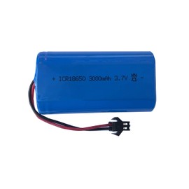 3.7V 3000mAh ICR18650 Rechargeable Battery Pack with SM 2P Plug