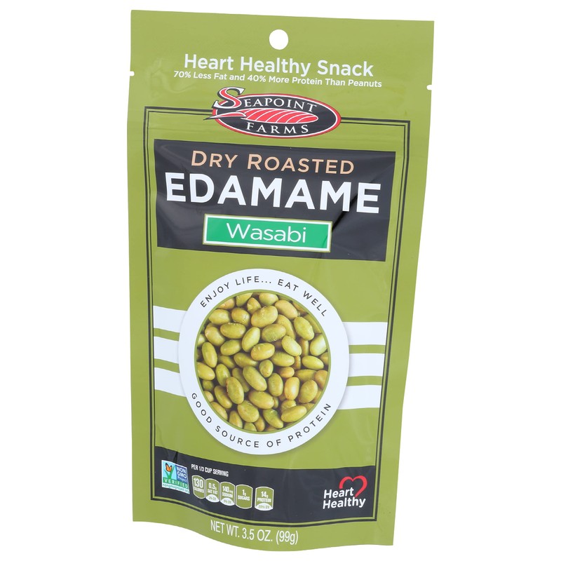 Seapoint Farms Dry Roasted Edamame, Wasabi, 3.5 Oz