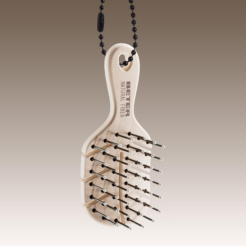 Beter - Natural Fiber MINI+Charm Mini Anti-Pull Hairbrush, Detangling, Anti-Tangle