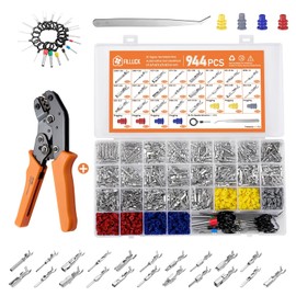 Kit de 945 piezas de conectores de pin, conectores de terminal de cable eléctrico para automóviles, 21 tipos de enchufe no aislado 1/1.5/1.8/2.2/2.8/3.5mm, gran cantidad y fácil almacenamiento