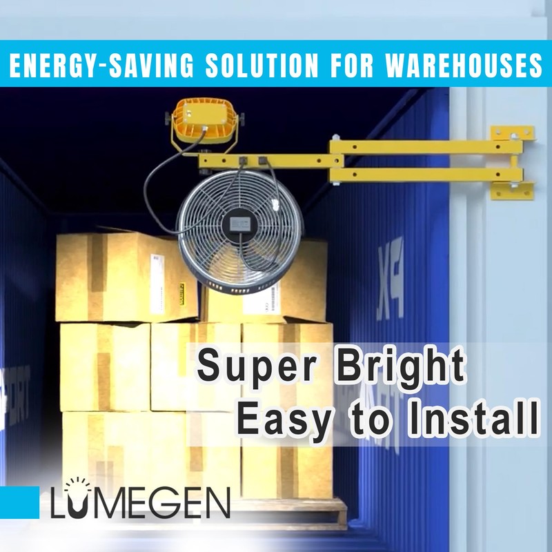 LumeGen 50W LED Dock Light with 40" | Adjustable Double-Arm