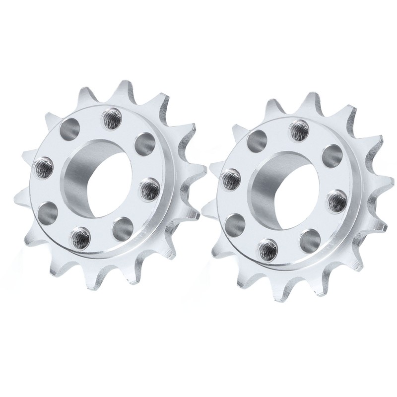 2Pcs Sprocket Gear Aluminum Anodic Oxidation Gears for Robots Machinery