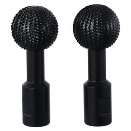 AllGIFT Carving Burrs 2pcs Carbon Steel Black Rotary Burr Rasp Set Industry Embossed Grinding Head Woodworking,Polishing,Grinding