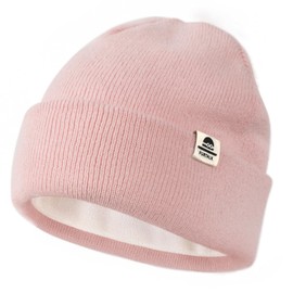 FURTALK Baby Winter Hat Fleece Lined Kids Beanie Hat Warm Toddler Winter Beanie Hats for Boys Girls 0-8 Years Pink