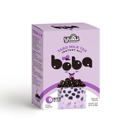 YULU FOODS Instant Bubble Pearls for Taro Milk Tea with Brown Sugar Flavor – 6 Servings