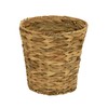 Household Essentials Wicker Waste Basket, Woven Leaf Basket with Wire
