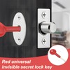 4PCS Universal Brass Bolt Key Security Rack Bolt Keys 80mm