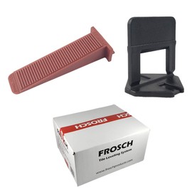 FROSCH Tile Leveling System Kit - 1/8" (3mm), 250 Clips & 100 Wedges